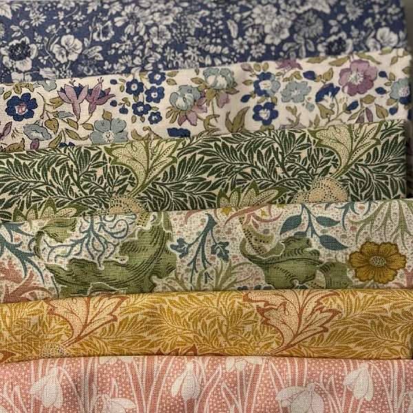 Liberty og William Morris stof i 6 farver