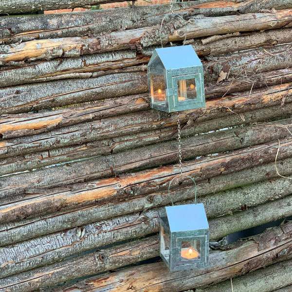 3 stk galvaniserede hænge lanterner A2living 40081_2