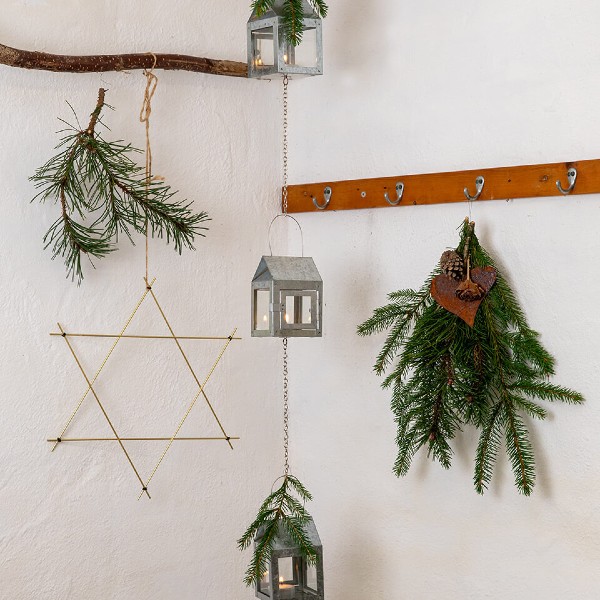 3 stk galvaniserede hænge lanterner A2living 40081_3