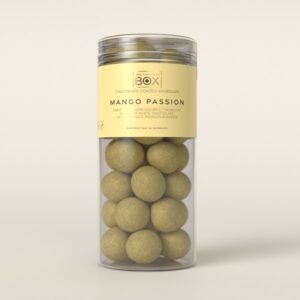 Mango Passion chokolate coated winegums 250 gram. Mango Passion Winegum Box The Original