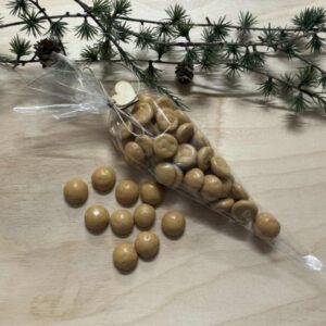 Chokoladeovertrukket pebernødder med karamel og havsalt 150 gram