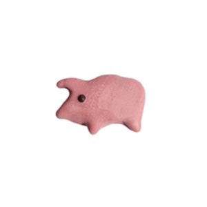 Cocoture marcipangris m.kirsebær i pink chokolade