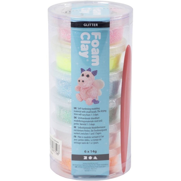 Foam Clay 78812 6x14 g glitter pastelfarver 2