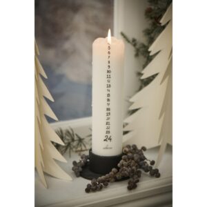 Kalenderlys hvid med grå tal 75527-11 trend 4