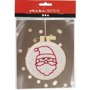 Mini DIY broderi kit julemand 1 stk 977489 1