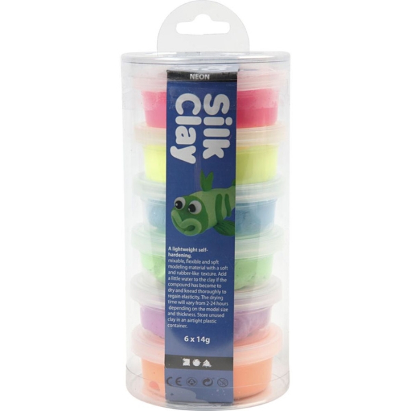 Silk Clay 79140 6x14 g neonfarver 2