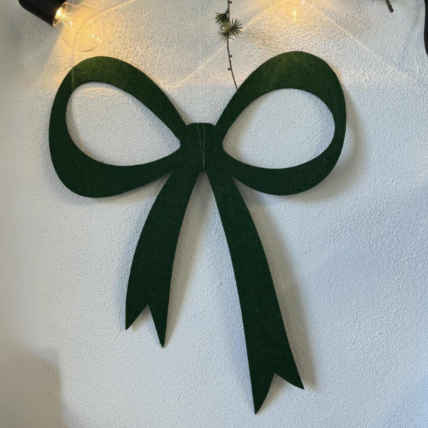 Sløjfe mørk grøn filt 55 cm