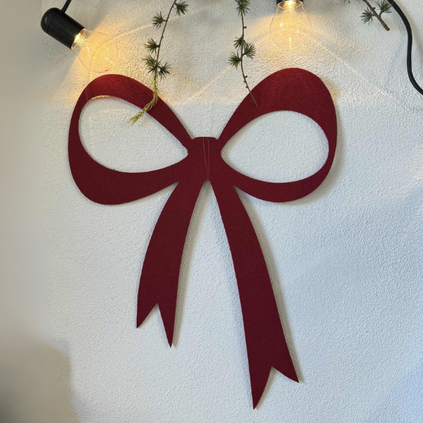 Sløjfe mørk rød filt 55 cm