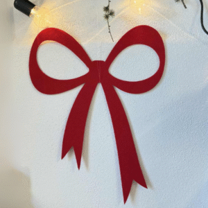 Sløjfe rød filt 55 cm