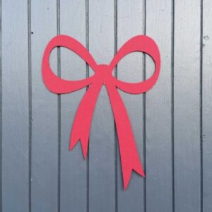 Stor sløjfe mørkerød filt