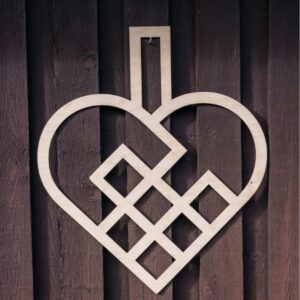 Stort julehjerte 59 cm 1