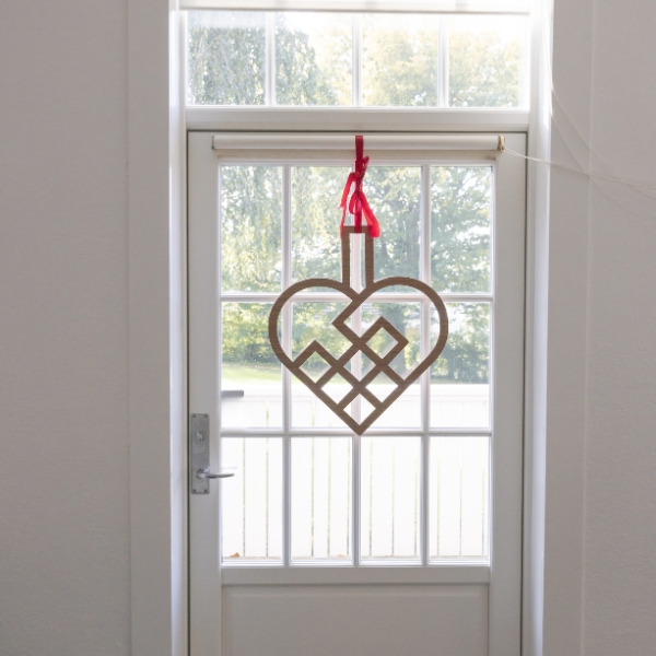 Stort julehjerte 59 cm 2