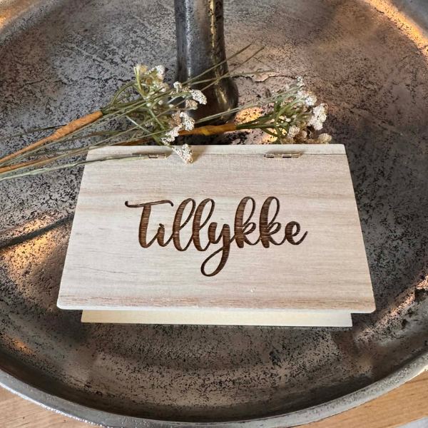 Bogæske med gravering | 1 stk