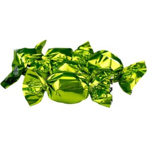 Chokoladekugler – Lys grøn folie double twist – Hasselnødpraline 00416