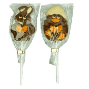 Slikkepinde påskefigurer | Belgiske chokolade
