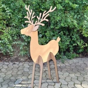 Rensdyr i MDF 125 cm høj